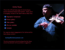 Tablet Screenshot of carlosreyesmusic.com